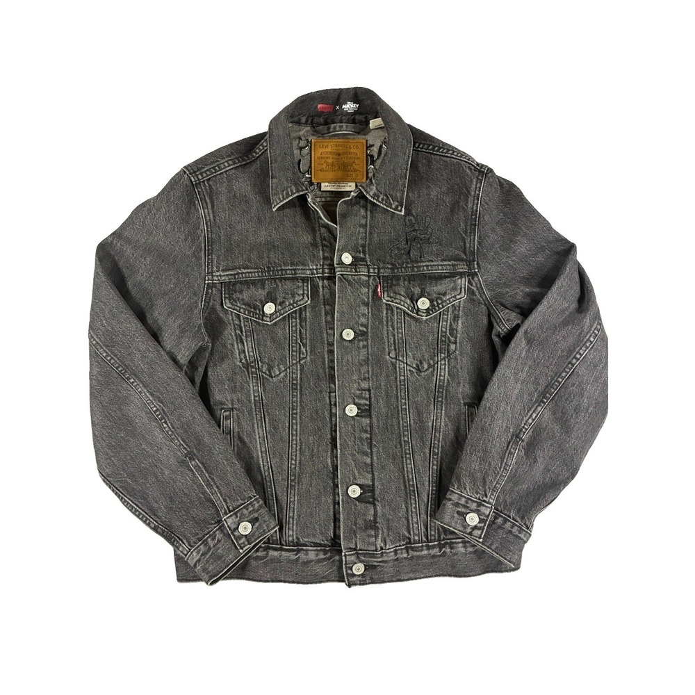 Levi's X Disney Mickey & Friends Black Wash Denim Jacket. Size Small. NWOT.